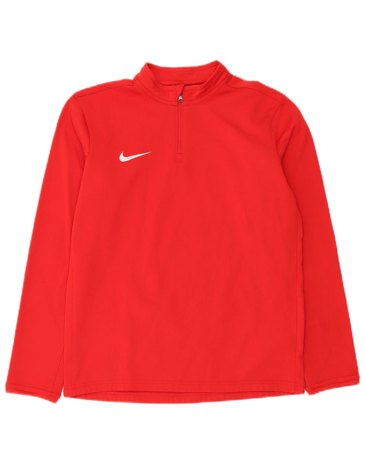 Nike Boys Dri Fit Zip Neck Pullover Tracksuit Top 13-14 Years XL Red