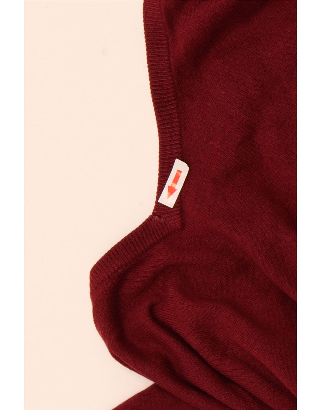 Marks & Spencer Mens V-Neck Jumper Sweater Large Red Acrylic