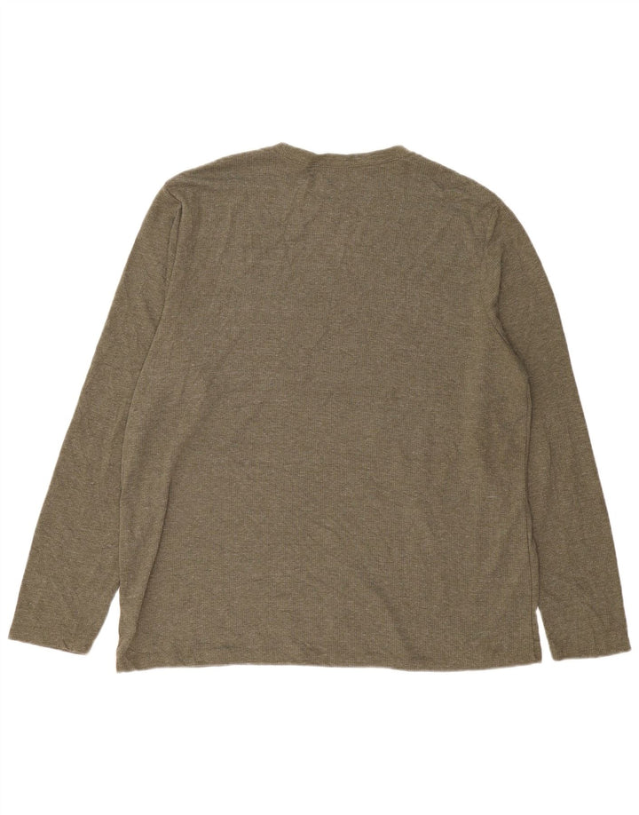 WRANGLER Mens Top Long Sleeve XL Khaki Polyester
