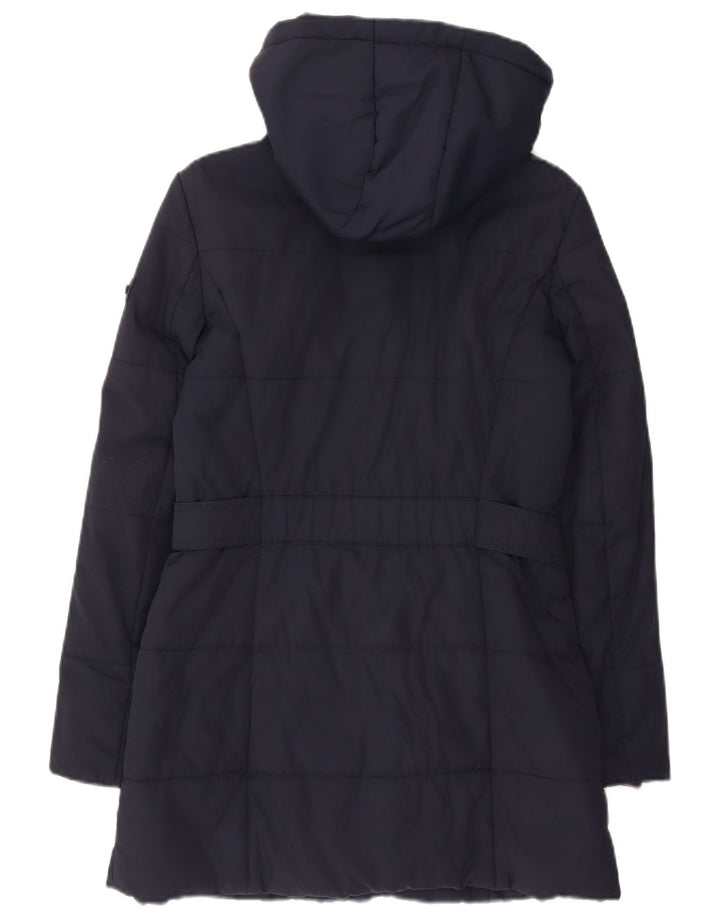 Esprit Womens Hooded Padded Coat UK 10 Small Navy Blue Polyamide