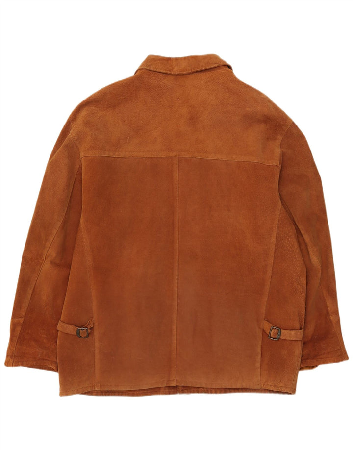 Vintage Mens Suede Jacket UK 42 XL Brown