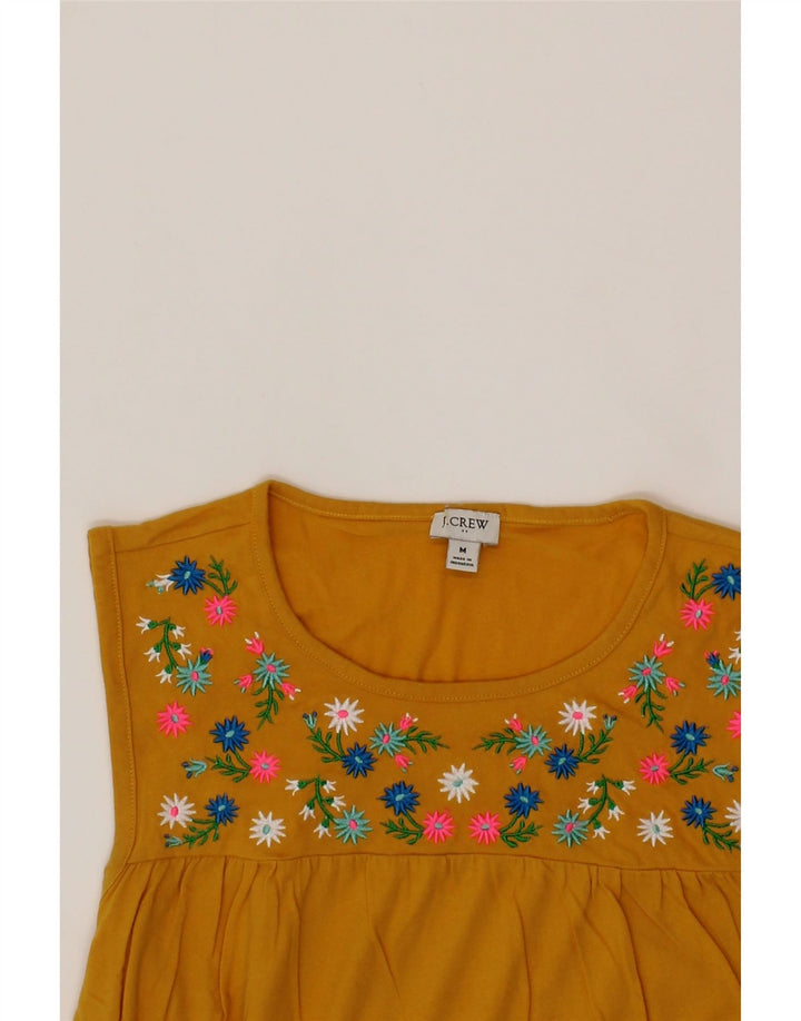 J. CREW Womens Vest Top UK 14 Medium Yellow Floral Vintage J. Crew and Second-Hand J. Crew from Messina Hembry 