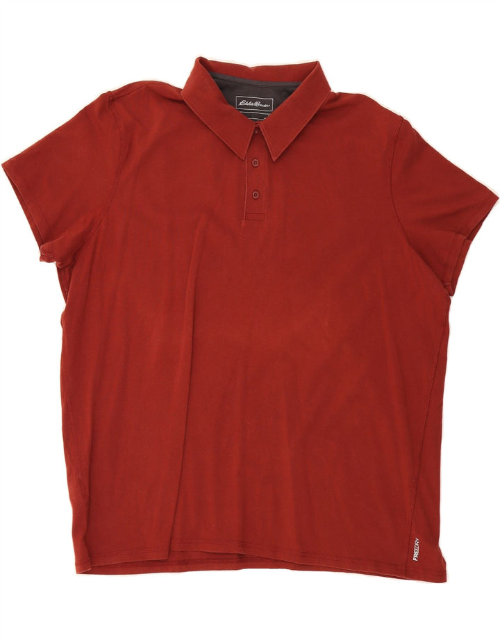 EDDIE BAUER Mens Polo Shirt 2XL Red Cotton Vintage Eddie Bauer and Second-Hand Eddie Bauer from Messina Hembry 