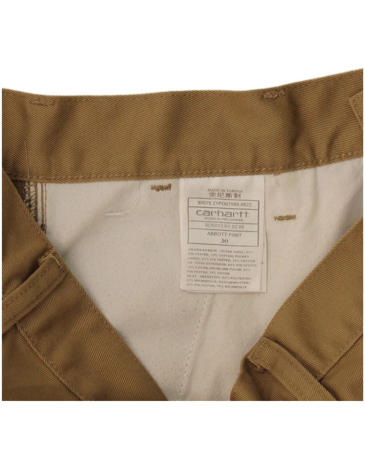 Carhartt Mens Pegged Chino Trousers W30 L27 Beige Polyester