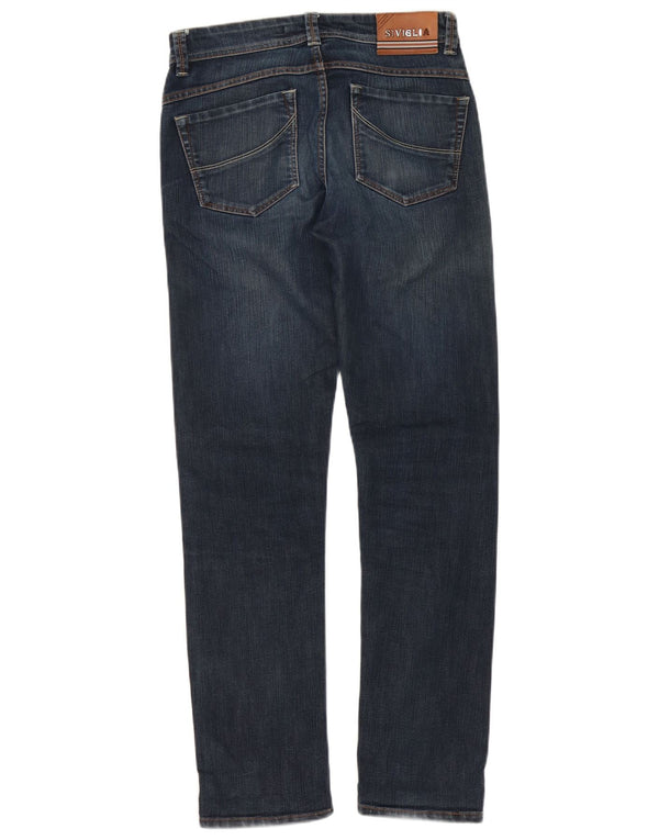 SIVIGLIA Mens Slim Jeans W31 L32 Navy Blue Cotton