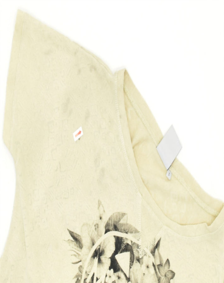 MAUI AND SONS Womens Oversized Graphic T-Shirt Top Small Yellow Polyester | Vintage | Thrift | Second-Hand | Used Clothing | Messina Hembry 