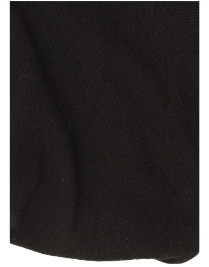 Maglione Zara da uomo con scollo a V grande in lana nera