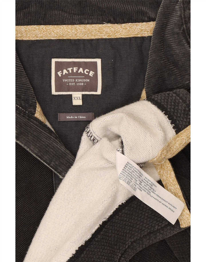 Fat Face Mens Zip Neck Sweatshirt Jumper 2XL Grey Cotton