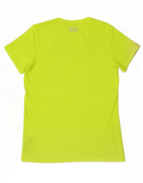 Женская футболка Under Armour Heat Gear Top UK 12, средний желтый полиэстер