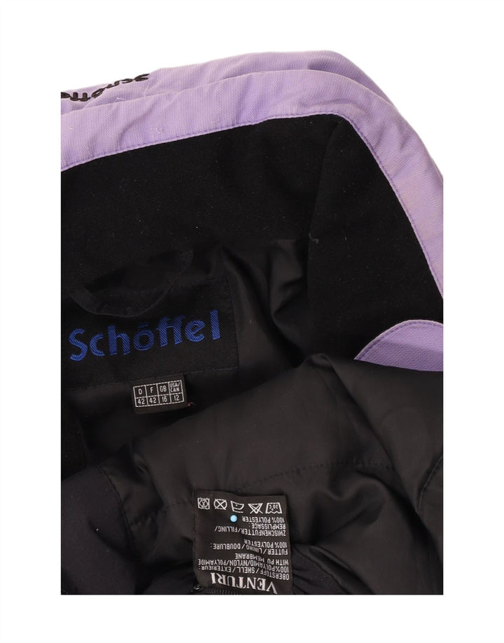 Schoffel Womens Hooded Ski Jacket UK 16 Large Purple Polyamide