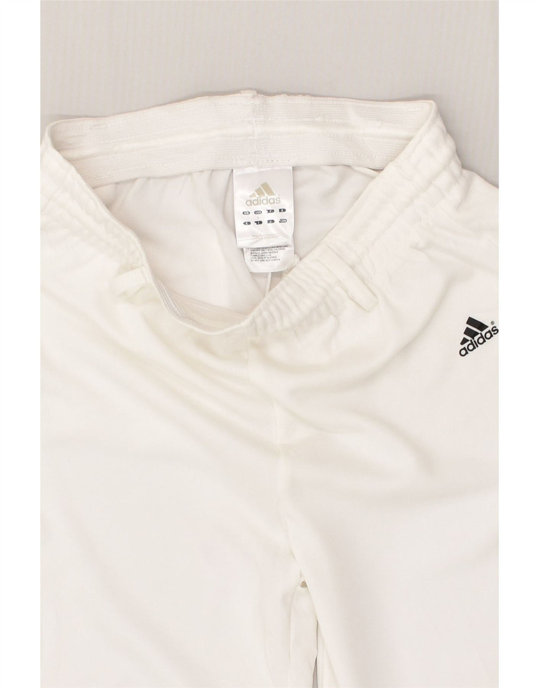 ADIDAS Girls Tracksuit Trousers 12-13 Years Large White Polyester | Vintage Adidas | Thrift | Second-Hand Adidas | Used Clothing | Messina Hembry 