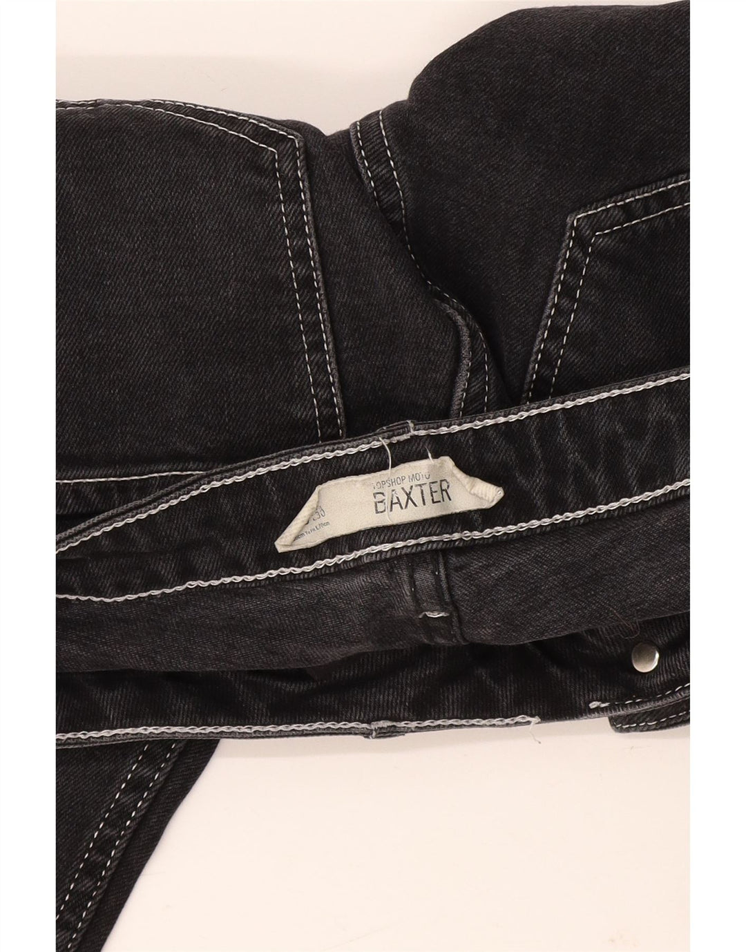 TOPSHOP Womens Baxter Crop Slim Jeans W26 L25 Black