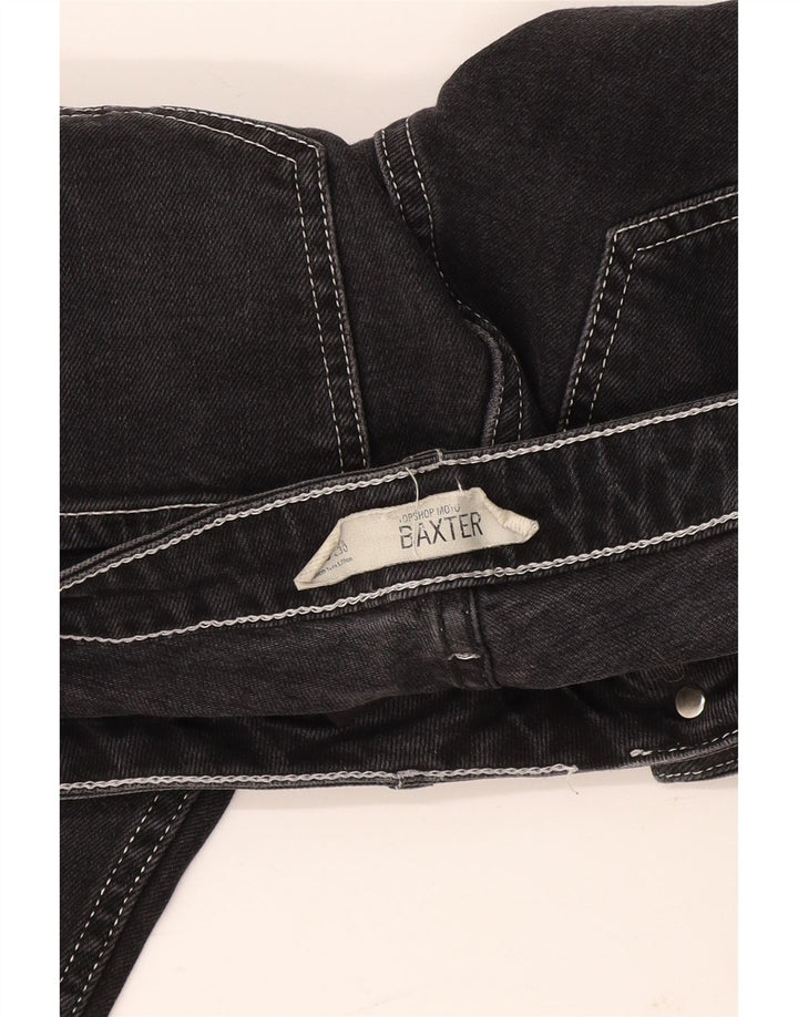 TOPSHOP Womens Baxter Crop Slim Jeans W26 L25 Black