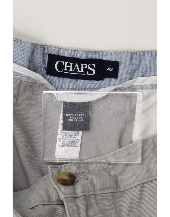 CHAPS Mens Chino Shorts W42 2XL Grey Cotton Vintage Chaps and Second-Hand Chaps from Messina Hembry 