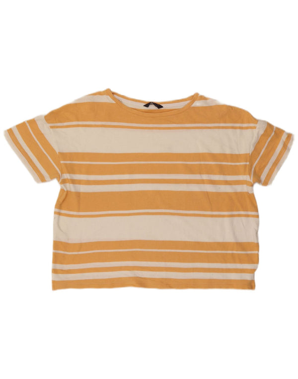Tricou supradimensionat pentru femei Marks & Spencer Top UK 16 mare portocaliu cu dungi