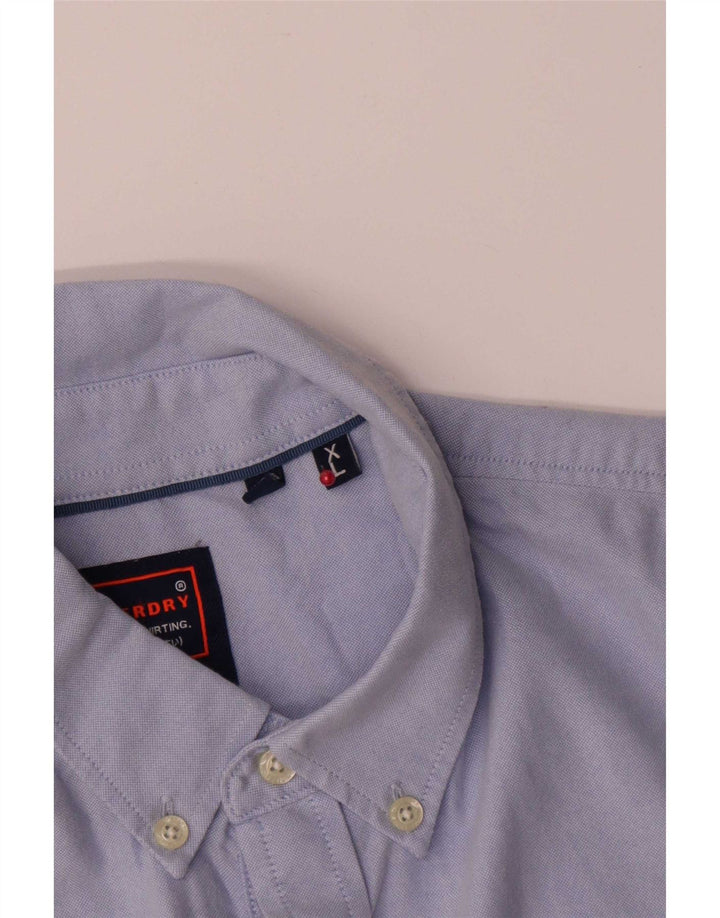 Camicia da uomo Superdry XL in cotone blu