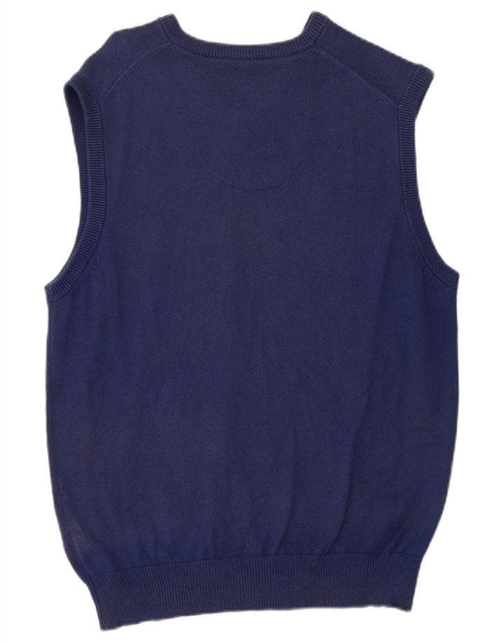 Canotta da uomo Marks & Spencer vestibilità regolare in cotone blu medio