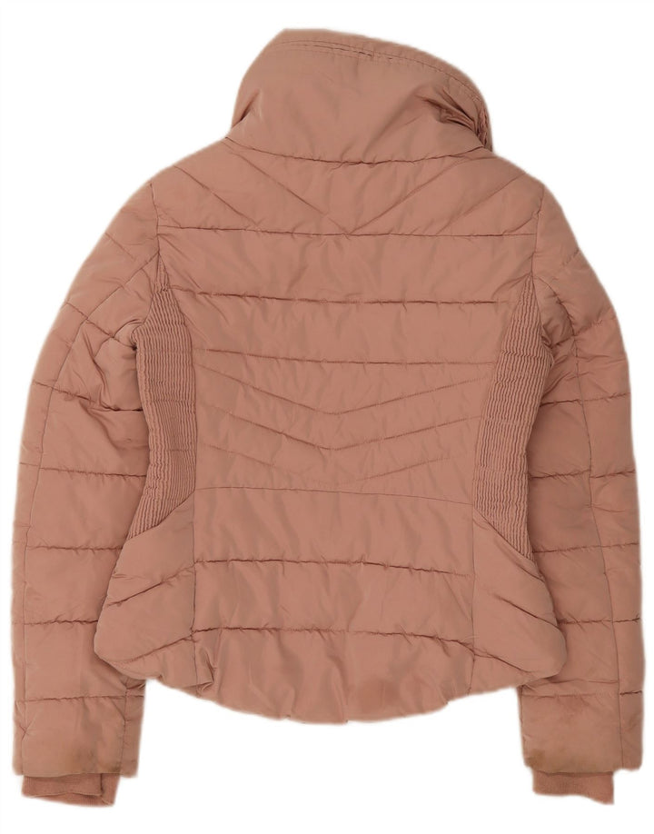 Zara Womens Padded Jacket UK 12 Medium Pink Polyester