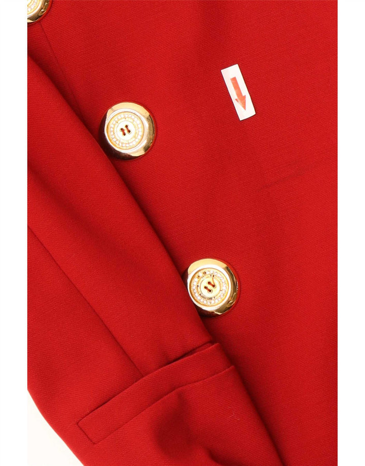 Gai Mattiolo Jachetă Blazer Femei 1 Buton IT 48 XL Lână Roșie