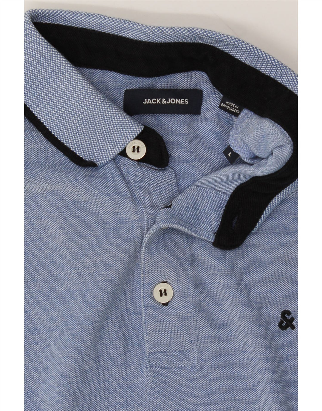 JACK & JONES Mens Polo Shirt Large Blue Cotton Vintage Jack & Jones and Second-Hand Jack & Jones from Messina Hembry 
