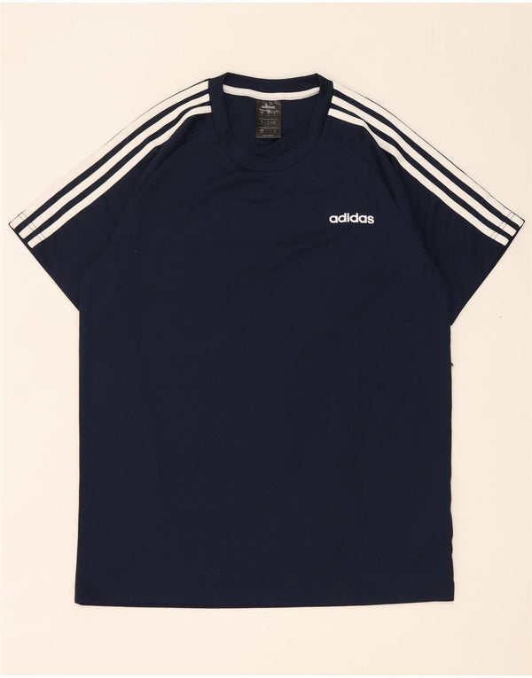 Adidas Mens Climalite T-Shirt Top Medium Navy Blue Polyester