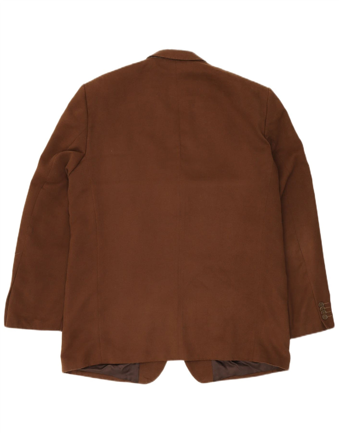 ROBBIE Mens 3 Button Blazer Jacket UK 42 XL Brown Polyester