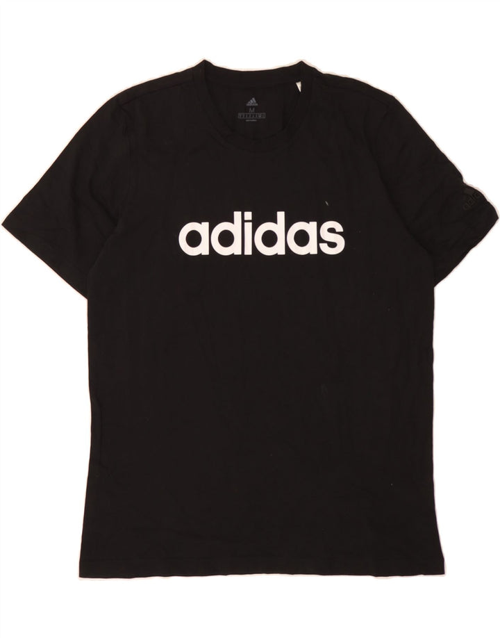 ADIDAS Mens Graphic T-Shirt Top Medium Black Cotton Vintage Adidas and Second-Hand Adidas from Messina Hembry 