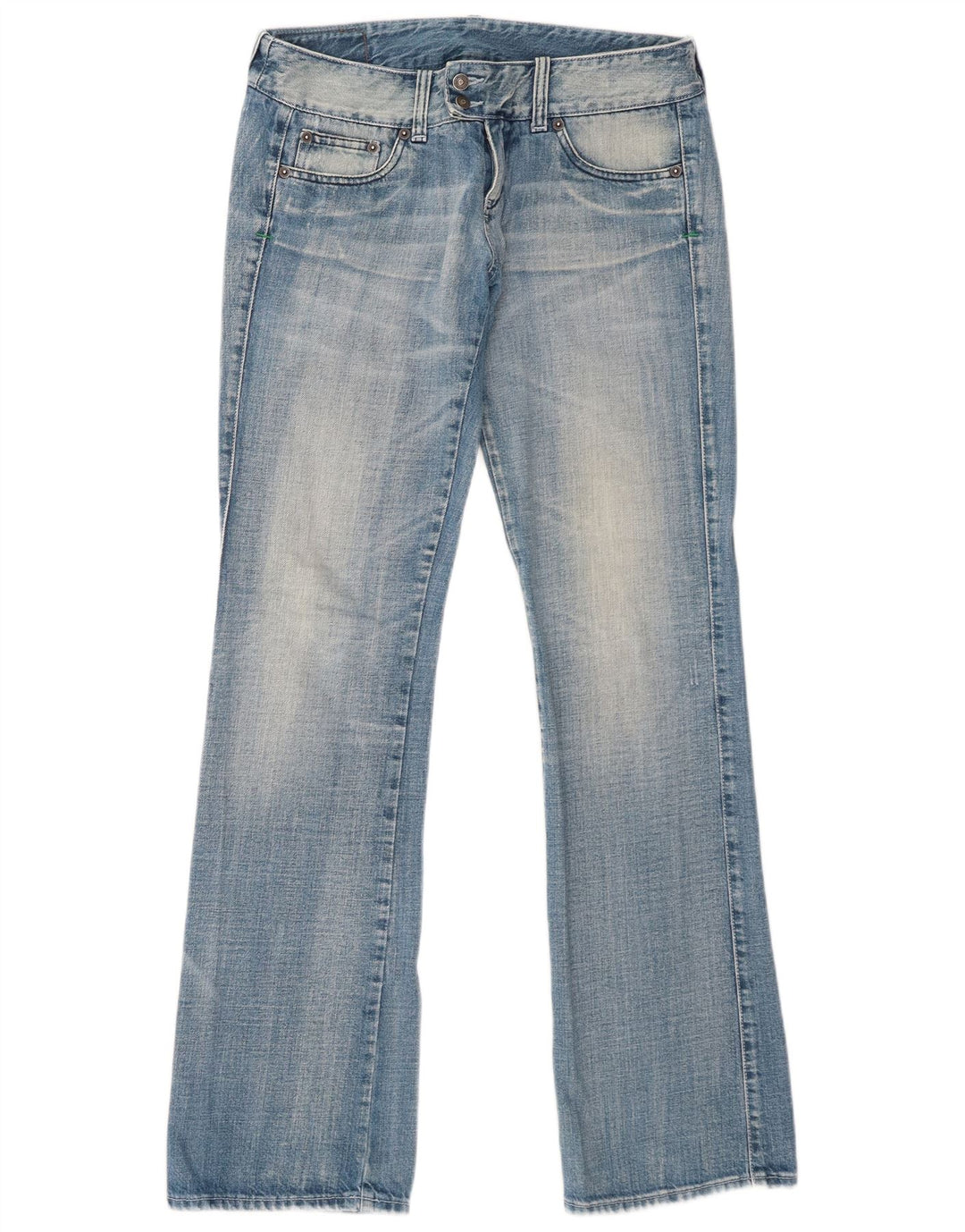 Benetton Womens Bootcut Jeans W28 L33 Blue