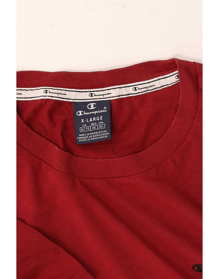 Champion Mens T-Shirt Top XL Maroon