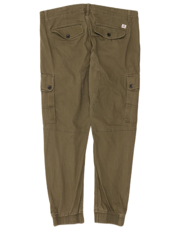 Jack & Jones Herren Paul Tapered Cargohose W36 L28 Khaki Baumwolle