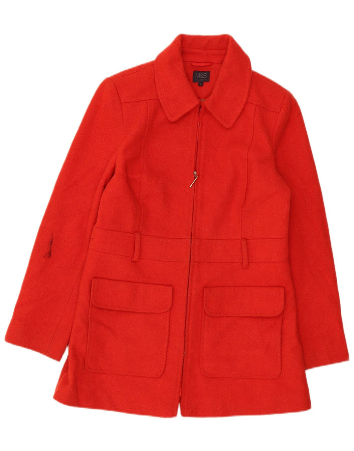 Marks & Spencer Pardessus pour femme UK 12 Acrylique rouge moyen