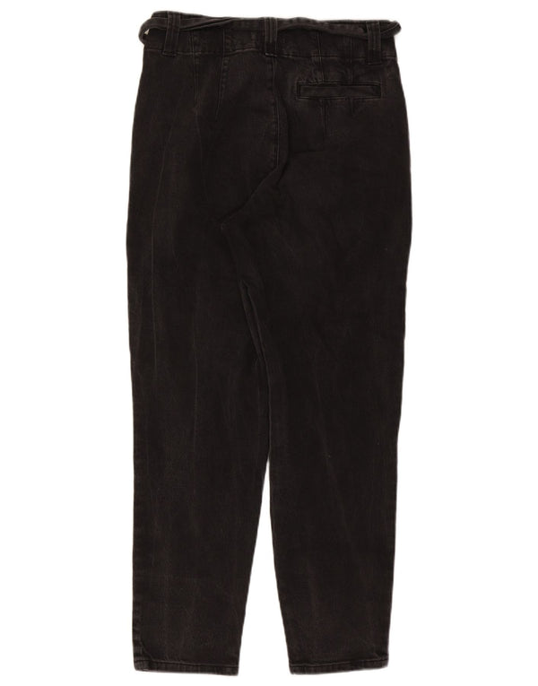 Reiss Damen High Rise Tapered Jeans W28 L27 Schwarze Baumwolle