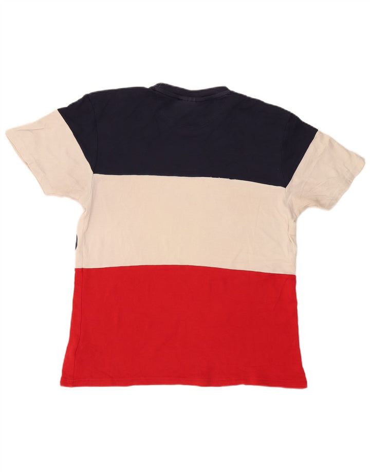 Fila Mens Graphic T-Shirt Top Medium Multicoloured Colourblock Cotton