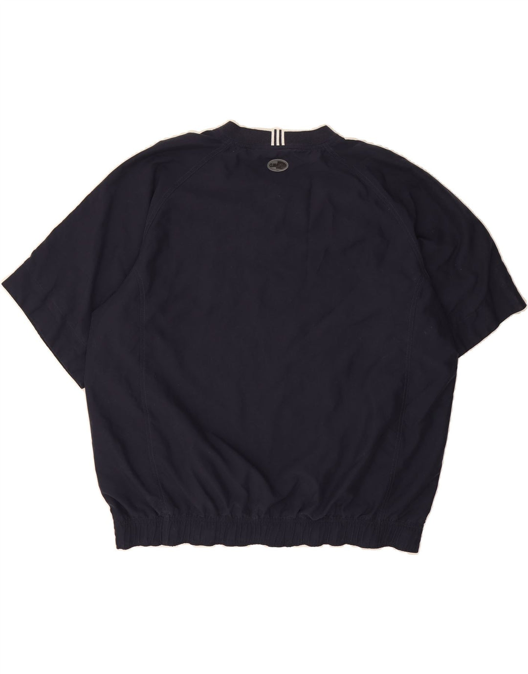 ADIDAS Mens Short Sleeve Sweatshirt Jumper XL Navy Blue Polyester Vintage Adidas and Second-Hand Adidas from Messina Hembry 