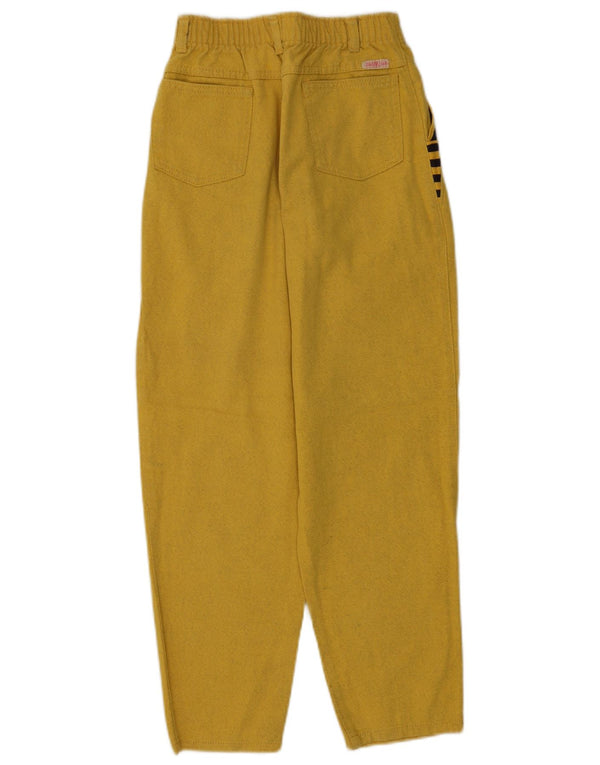 Vintage drenge højtaljede løse jeans 11-12 år Gul Colourblock Bomuld