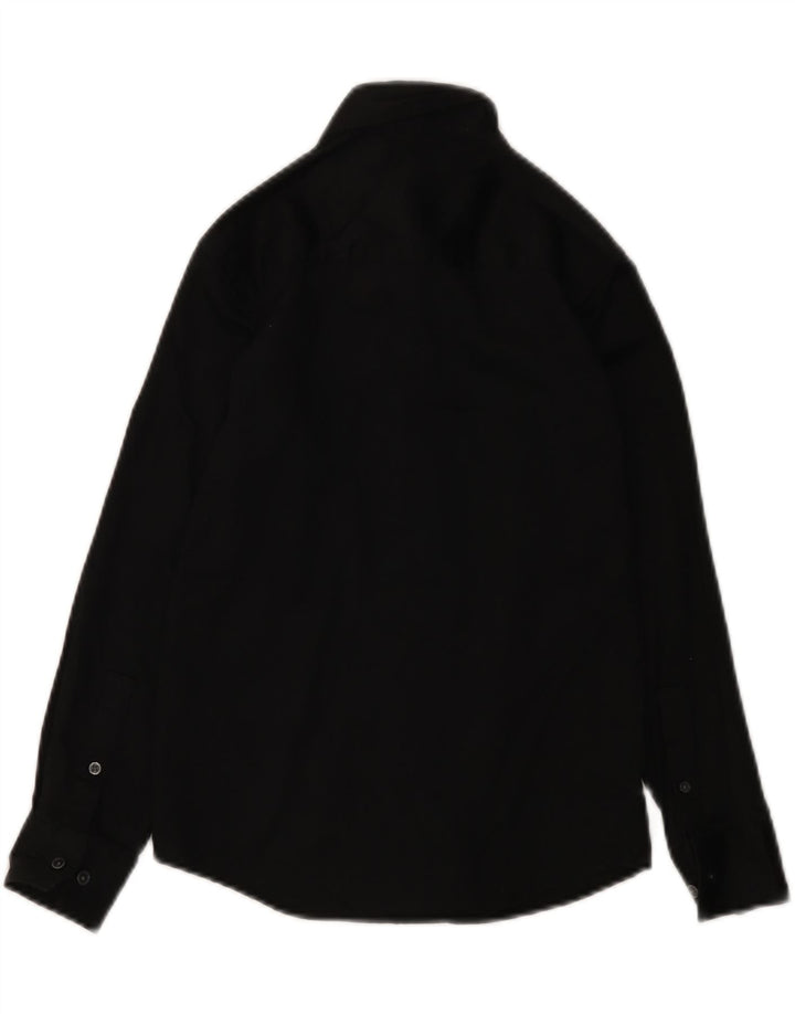 CALVIN KLEIN Boys Shirt 7-8 Years Black Cotton