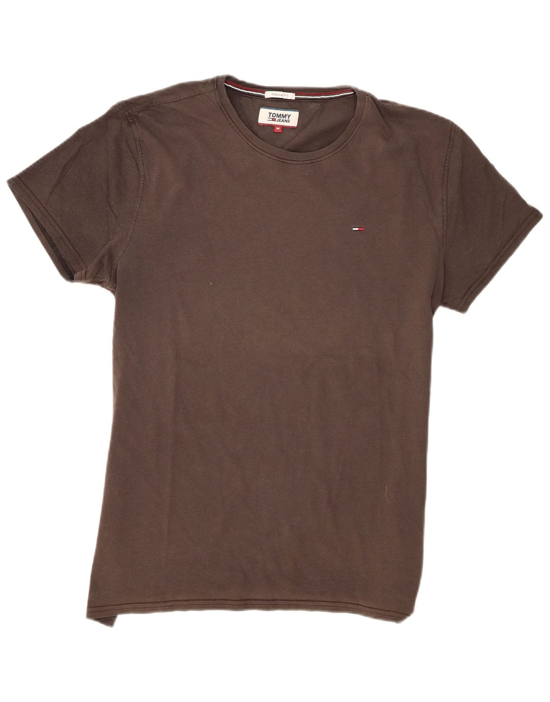 Tommy Hilfiger Mens Regular Fit T-Shirt Top Medium Grey Cotton
