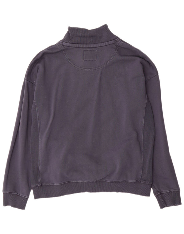 Fat Face Mens Zip Neck Sweatshirt Jumper Medium Navy Blue