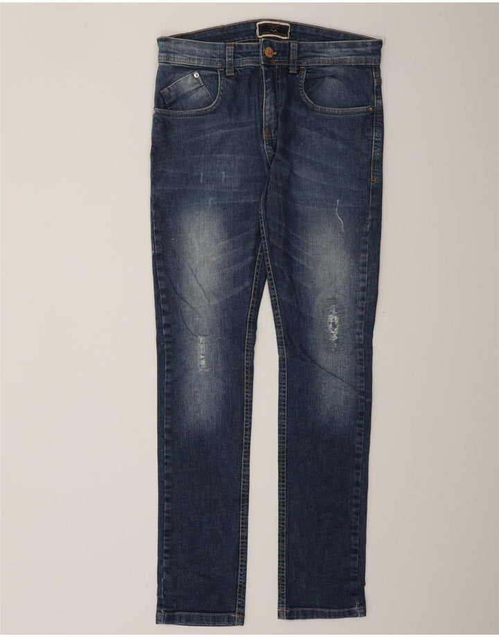 ZARA Mens Distressed Slim Jeans EU 38 Small W30 L32 Blue