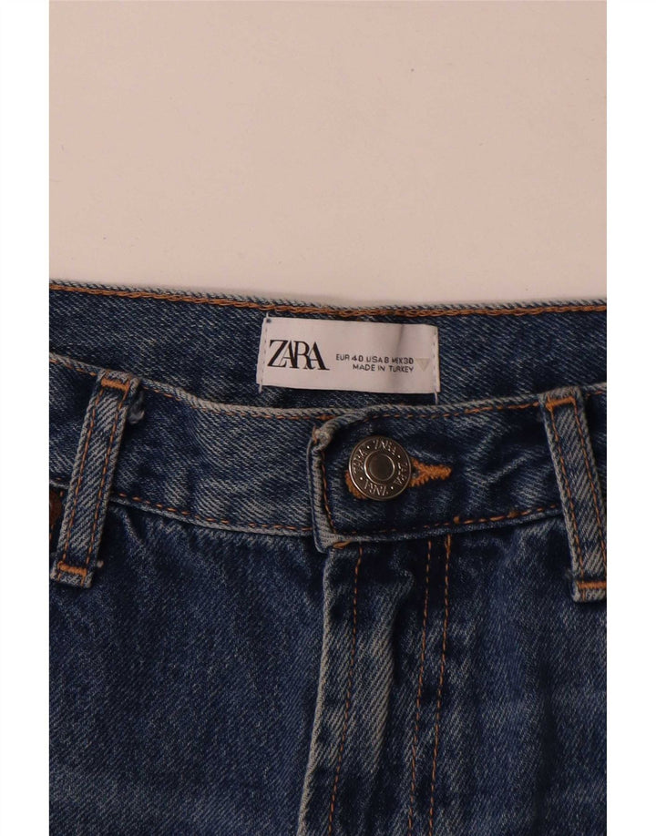 Zara Damen Jeansshorts EU 40 Medium W30 Blau