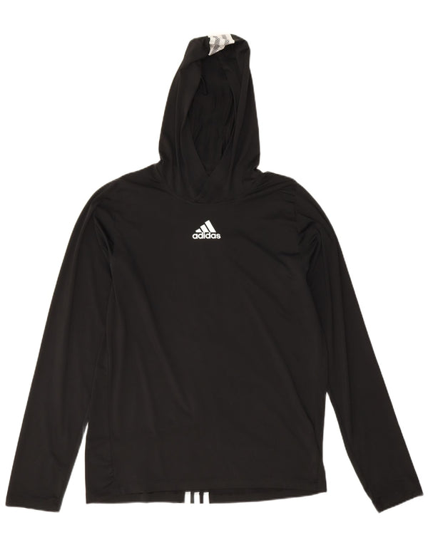 Adidas Damen Primegreen Kapuzenoberteil Langarm UK 10 Small Schwarz Polyester