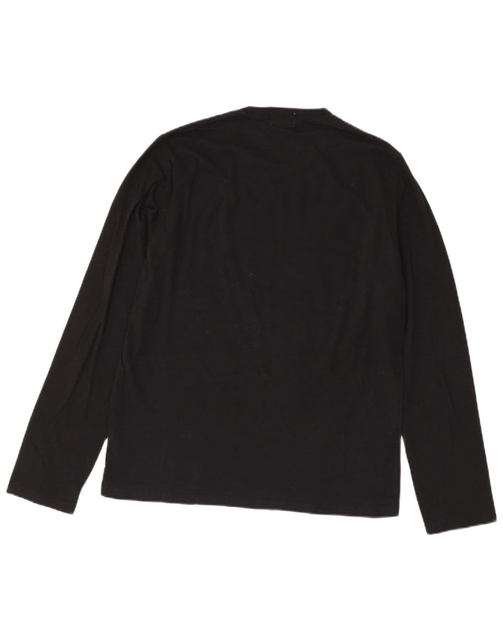 LEVI'S Mens Top Long Sleeve Large Black Cotton