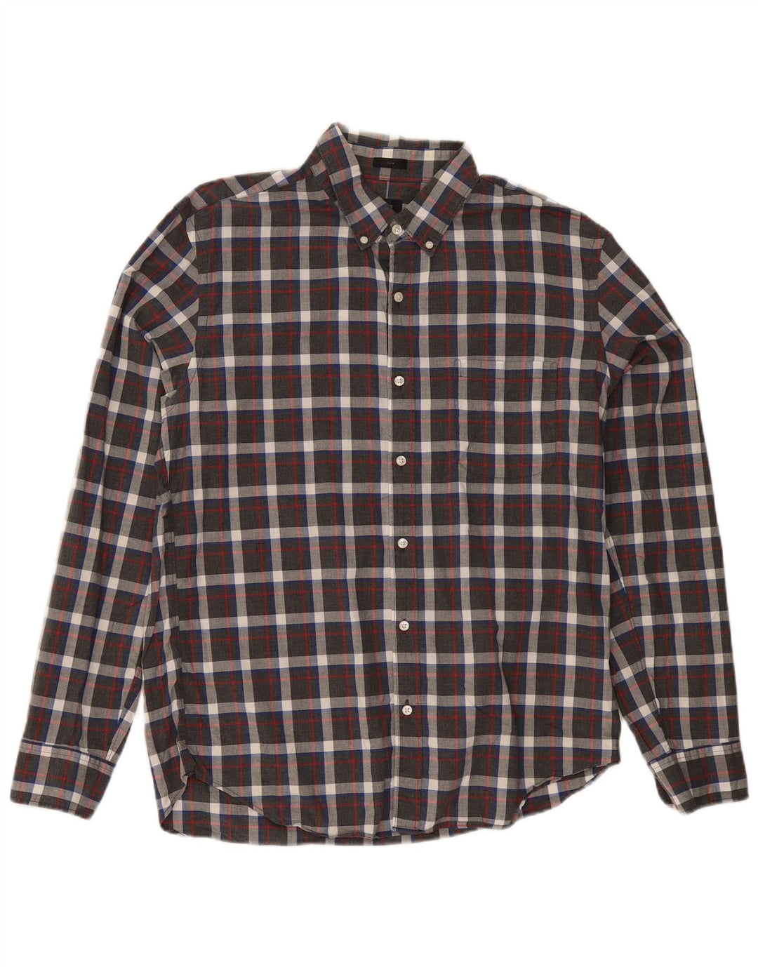 J. Crew Mens Slim Shirt Large Grey Check