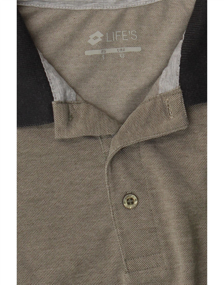 LOTTO Mens Life's Polo Shirt Small Grey Polyester Vintage Lotto and Second-Hand Lotto from Messina Hembry 