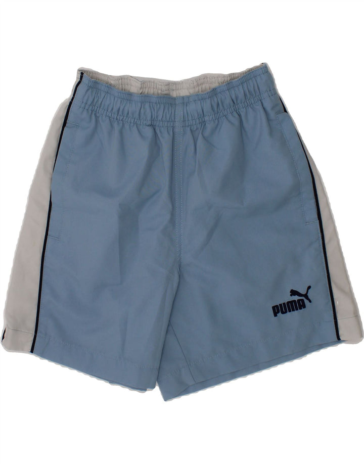 PUMA Boys Sport Shorts 7-8 Years  Blue Polyester Vintage Puma and Second-Hand Puma from Messina Hembry 
