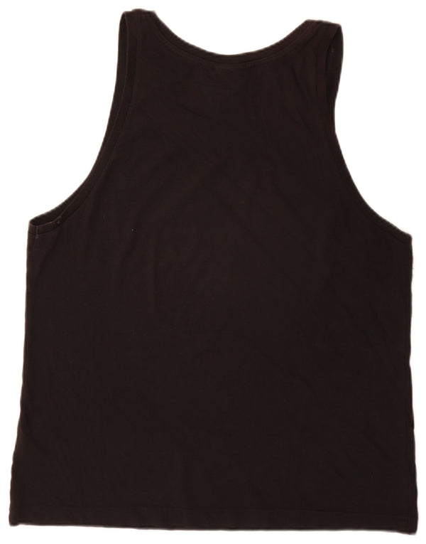 Canotta grafica da uomo Adidas, top in cotone nero medio