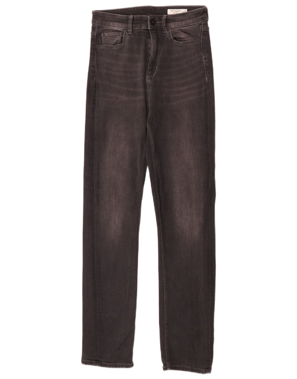 Marks & Spencer Womens The Sophia Straight Jeans UK 10 Small W27 L30 Grey