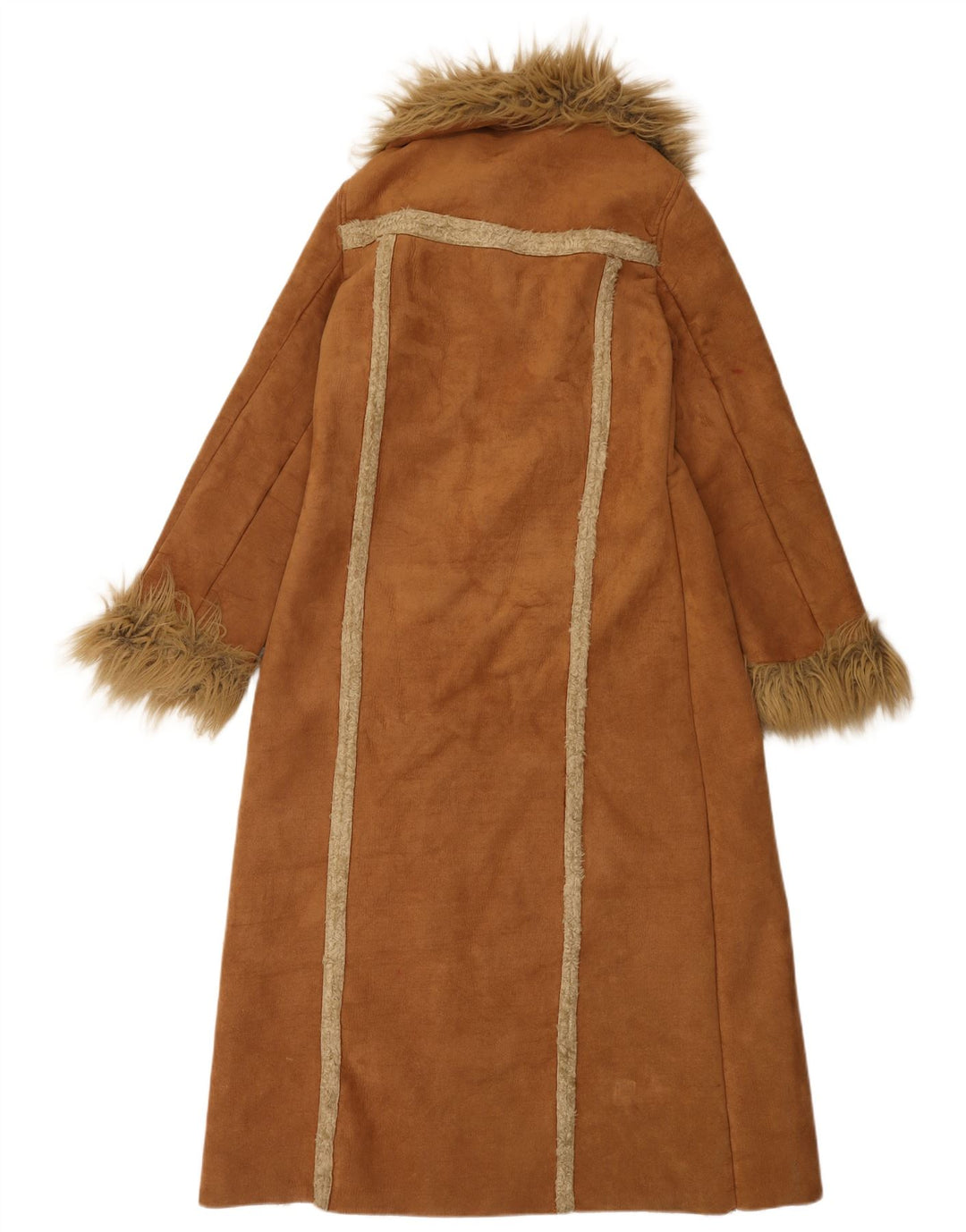 Dunnes Womens Sherpa Overcoat UK 8 Small Beige
