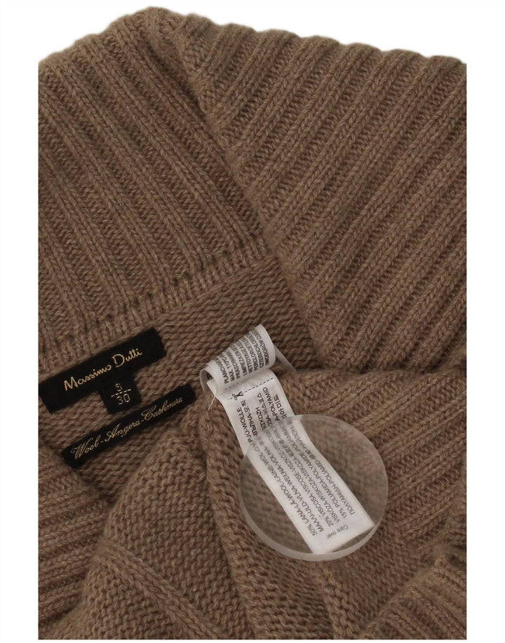 Massimo Dutti Womens Cardigan Sweater UK 10 Small Grey Wool