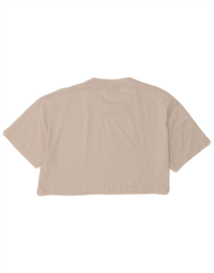 Zara Womens Crop Oversized T-Shirt Top UK 14 Medium White